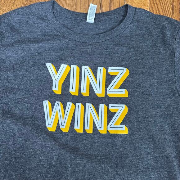 Bella Canvas Gray "Yinz Winz" Fitted T-Shirt - Picture 2 of 5
